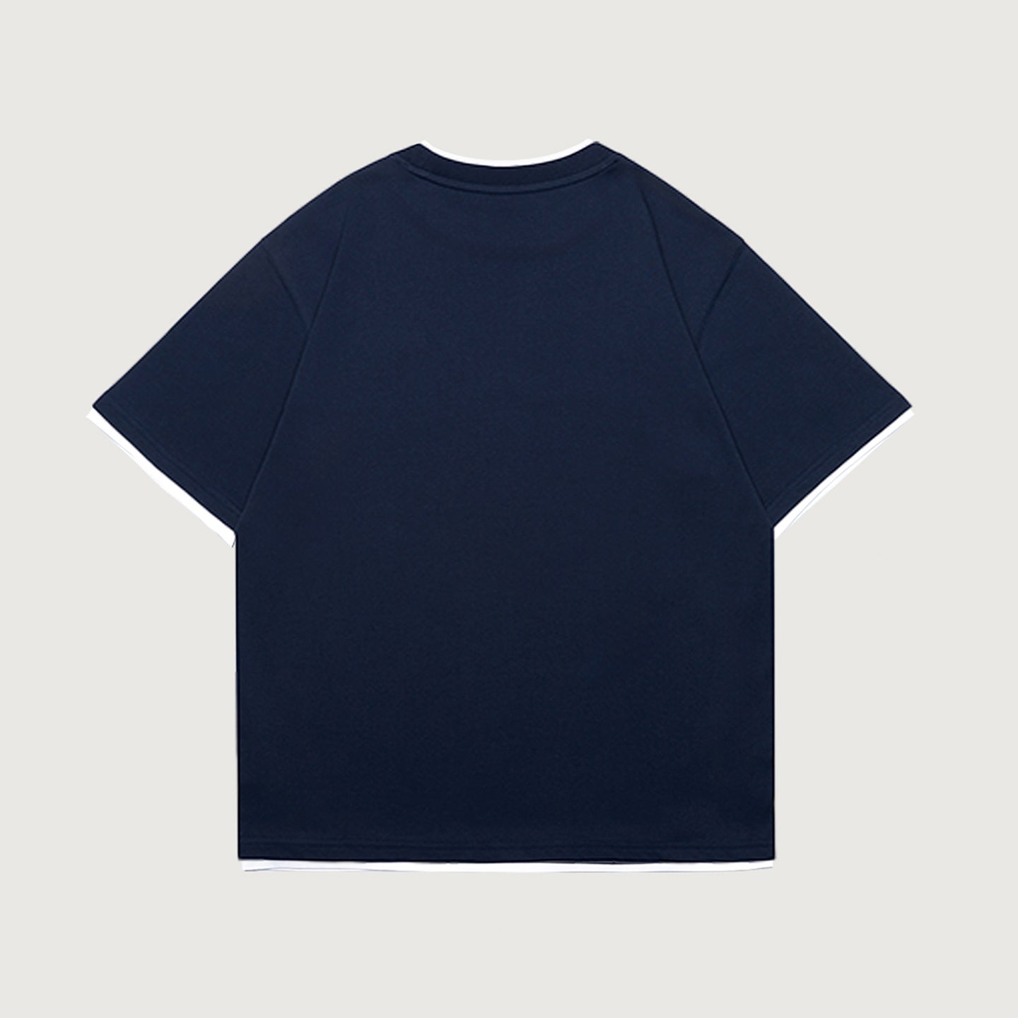 Simply . Unisex Layered Tee (Navy/White) - Simply